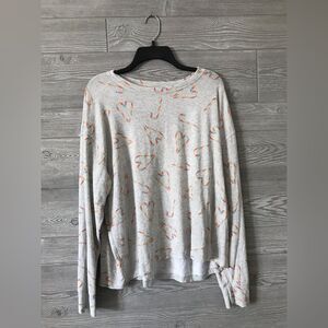 PINK VS long sleeve gray top candy cane‎ rainbow hearts women XL